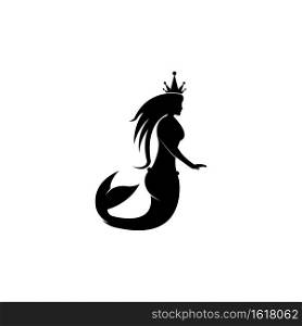 Mermaid logo icon design, vector illustration