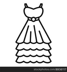Mermaid wedding dress icon outline vector. Bridal accessories. Woman shower. Mermaid wedding dress icon outline vector. Bridal accessories