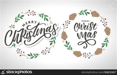Merry christmas 2021 Beautiful greeting card poster with calligraphy black text word. Hand drawn design elements. Handwritten modern brush lettering white background. Merry christmas 2021 Beautiful greeting card poster with calligraphy black text word. Hand drawn design elements. Handwritten modern brush lettering white background isolated vector