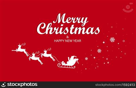 Merry Christmas and a Happy New Year banner. Gift card. Vector on isolated red background. EPS 10.. Merry Christmas and a Happy New Year banner. Gift card. Vector on isolated red background. EPS 10