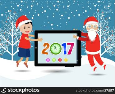 Merry christmas and Happy new year 2017
