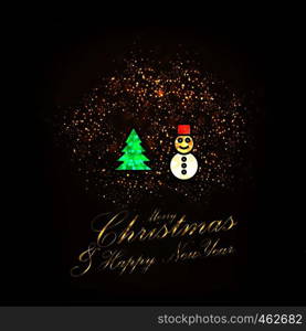 Merry Christmas and Happy new Year Abstract Glitter background