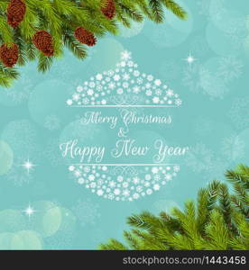 Merry christmas and happy new year background banner. vector