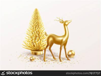 Merry Christmas and Happy New Year Background with realistic holiday decorations. Vector illustration EPS10. Merry Christmas and Happy New Year Background with realistic holiday decorations. Vector illustration