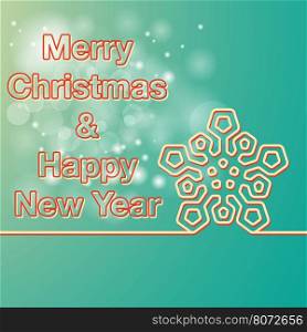 Merry Christmas and Happy New Year card.