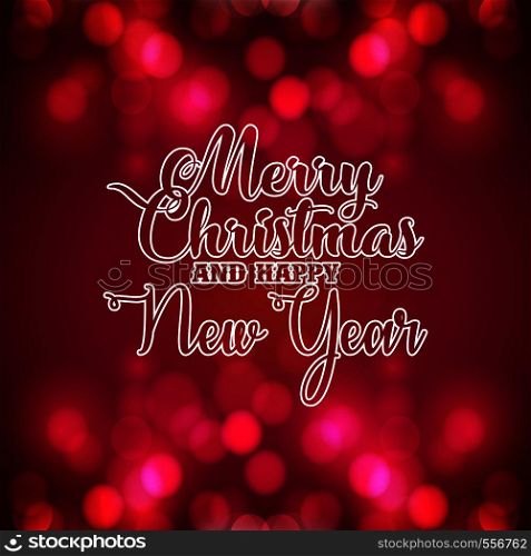 Merry Christmas And Happy New Year Glowing Background. Vector EPS10 Abstract Template background