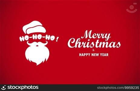 Merry Christmas and happy New Year greating card with Santa Claus. Vector on isolated background. EPS 10.. Merry Christmas and happy New Year greating card with Santa Claus. Vector on isolated background. EPS 10