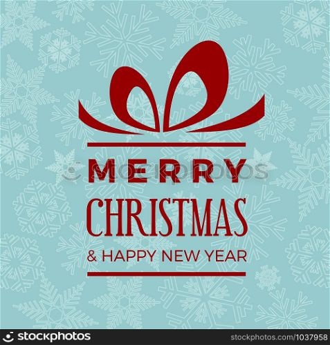 Merry Christmas and Happy New Year. Greeting, Gift or Purchases for box cover. vector illustration