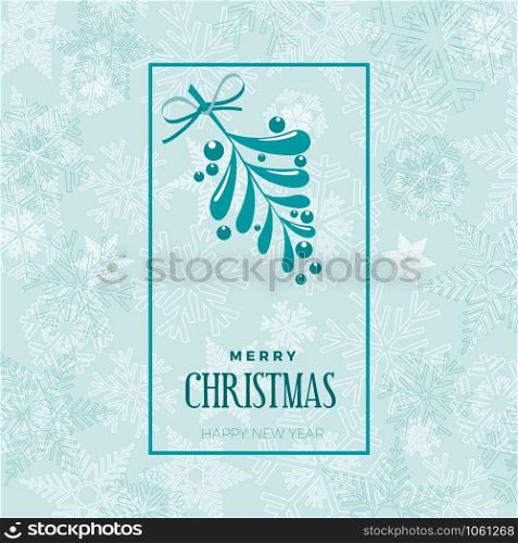 merry christmas and happy new year. greeting, invitation or menu cover. vector illustration