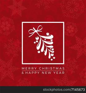 merry christmas and happy new year. greeting, invitation or menu cover. vector illustration