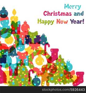 Merry Christmas and Happy New Year invitation card. Merry Christmas and Happy New Year invitation card.