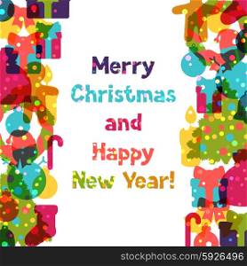 Merry Christmas and Happy New Year invitation card. Merry Christmas and Happy New Year invitation card.