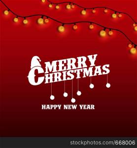 Merry Christmas and Happy New year Lighting Background. Vector EPS10 Abstract Template background
