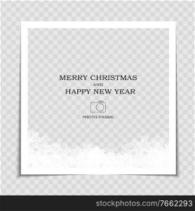 Merry Christmas and Happy New Year Photo Frame Template. Vector Illustration EPS10. Merry Christmas and Happy New Year Photo Frame Template. Vector Illustration