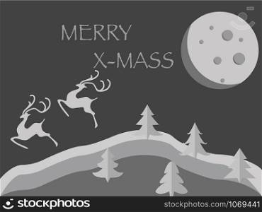 Merry Christmas and happy new year Postcard with holiday elements. Vector illustration perfect for greetings card