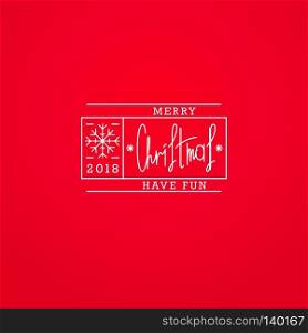 Merry Christmas and Happy New Year poster. Modern linear minimalism. Vector template design for greetings. Merry Christmas and Happy New Year