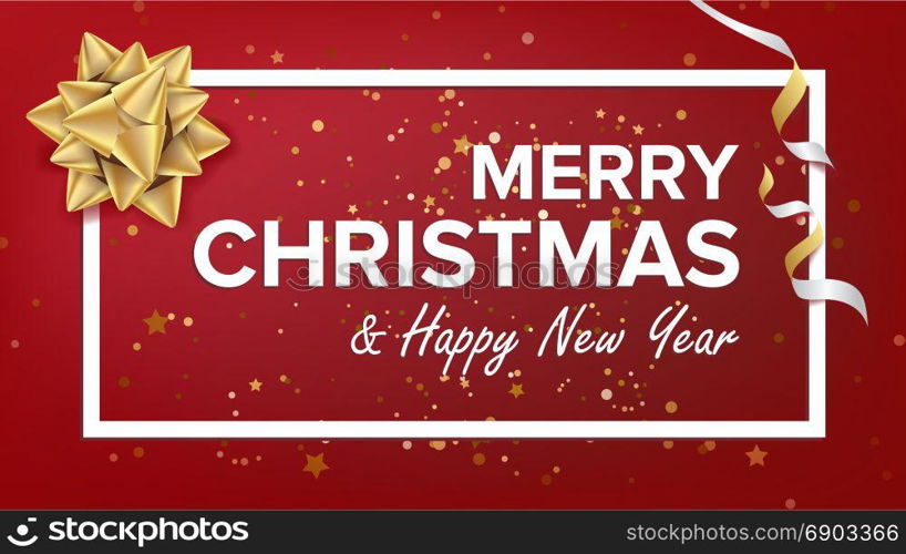Merry Christmas And Happy New Year Text Vector. Christmas Greeting Card. Modern New Year Poster, Flyer Template Design. Festival Holiday Illustration. Merry Christmas And Happy New Year Text Vector. Christmas Greeting Card, Poster, Brochure, Flyer Template Design. Party Banner Illustration