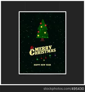 Merry Christmas and Happy new Year tree background. Vector EPS10 Abstract Template background