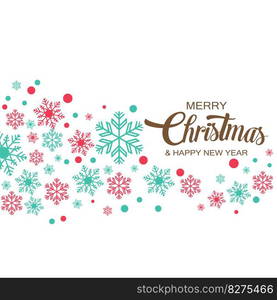 Merry Christmas And Happy New Year Typographical Background On beautiful background.Vector illustration.. Merry Christmas And Happy New Year Typographical Background On beautiful background