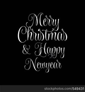 Merry Christmas and happy New Year Typography. Vector EPS10 Abstract Template background
