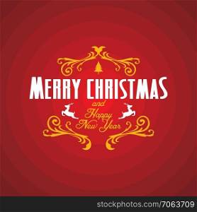 merry christmas and happy new year vector art