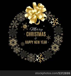 Merry Christmas and New Year Gold Glossy Background. Vector Illustration EPS10. Merry Christmas and New Year Gold Glossy Background. Vector Illu