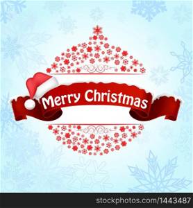 Merry christmas background banner. vector