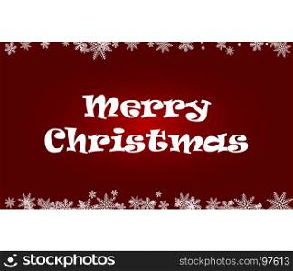 Merry christmas background. Red abstract Christmas background with white snowflakes