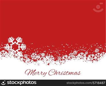 Merry Christmas background with decorative snowflakes
