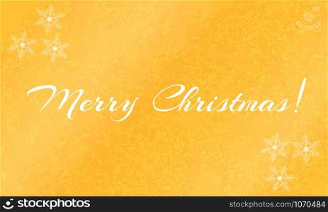 Merry Christmas banner on Gold background . Light and smooth realistic, elegant, shiny, metallic with imitation gold texture with inscription and wish. Vector illustration