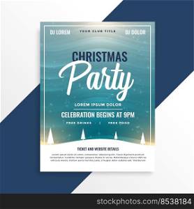 merry christmas beautiful party event flyer design