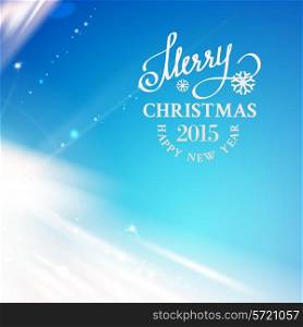Merry Christmas Card and Happy New Year 2015. Vector illustration.