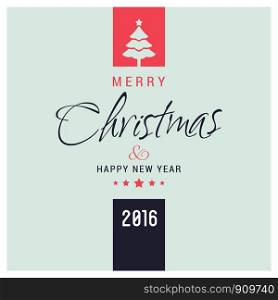 Merry Christmas card design vector