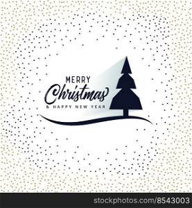 merry christmas card design with tree
