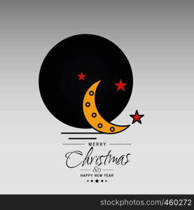 Merry Christmas card with creative design and light background vector