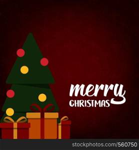 Merry Christmas card with creative design and red background. Vector EPS10 Abstract Template background