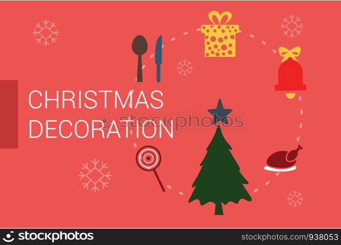 Merry Christmas card with elegent design and typography vector