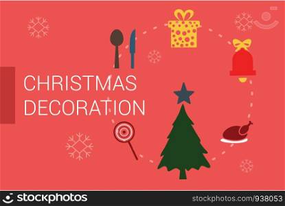Merry Christmas card with elegent design and typography vector