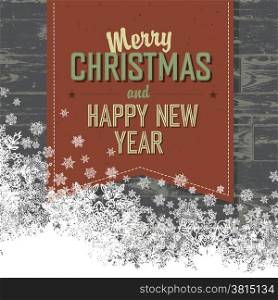 Merry Christmas Card With Isolated Space For Text.Vector