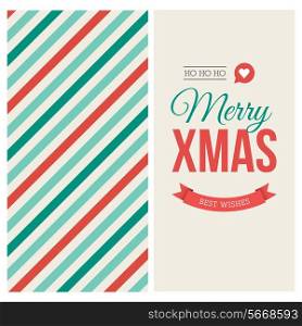 Merry Christmas card with pattern and label