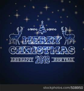 Merry Christmas cards with creative design vector