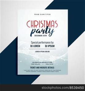 merry christmas celebration flyer with event details space