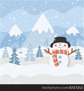 merry christmas celebration theme vector art illustration. merry christmas snow activity