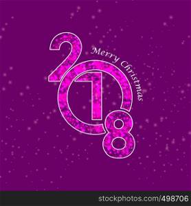 Merry Christmas creative design with pink background vector