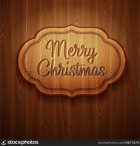 Merry Christmas frame on wooden background. Vector illustration EPS 10. Merry Christmas frame on wooden background. Vector illustration