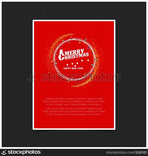 Merry Christmas Glowing Red background. Vector EPS10 Abstract Template background