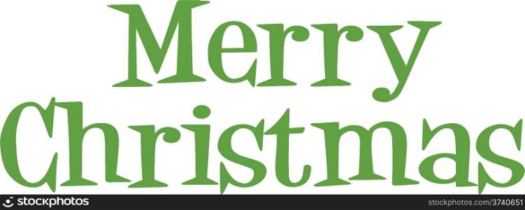 Merry Christmas Green Lettering