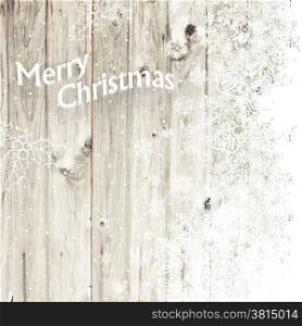 Merry Christmas Greeting Card With Isolated Side. Vector