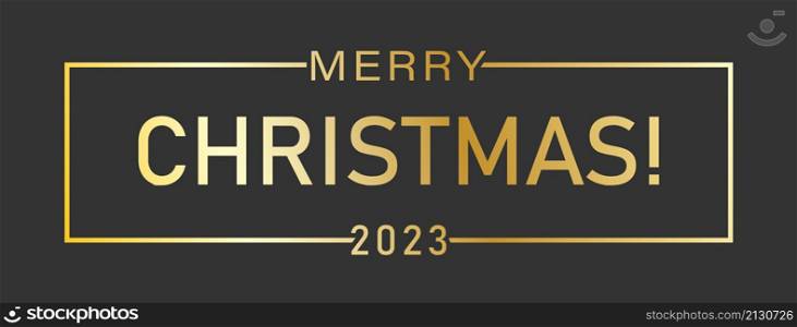 MERRY CHRISTMAS greeting inscription for postcard, cover, banner, poster and theme design. Flat style.