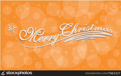 Merry Christmas Hand lettering Greeting Card. Handmade calligraphy. Vector illustration